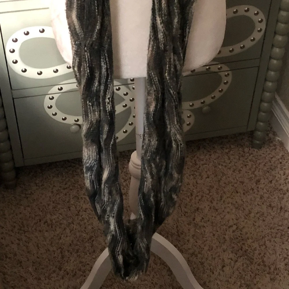 Infinity Ombre Neutral Print Wrap Scarf - Picture 3 of 5